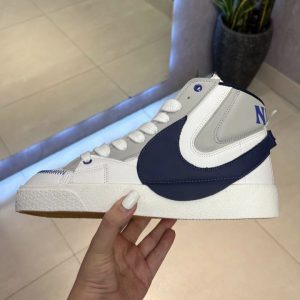 بلیزر سفید سرمه ای ساقدار